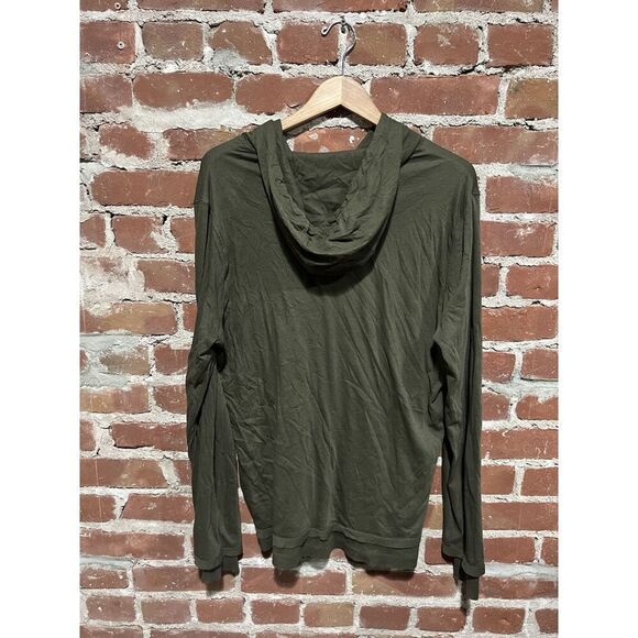 Vince Mens Green Light Weight Pullover Hooded Sweatshirt Size Large - Picture 2 of 3